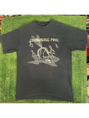 Vintage Y2K Drowning Pool T-Shirt Mosquito Grunge Nu Metal Band Tee